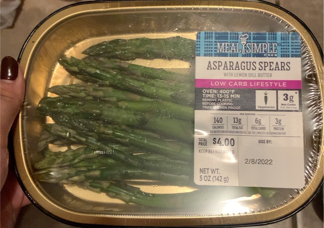 ASPARAGUS SPEARS WITH LEMON DILL BUTTER